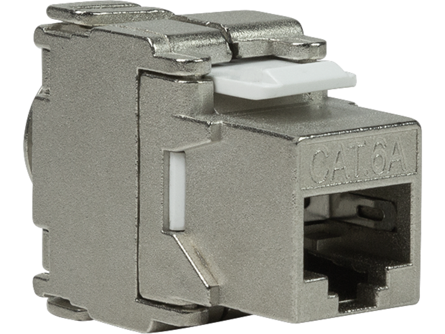 Keystone RJ45 fatning - CAT6a 500MHz skærmet (Toolless)