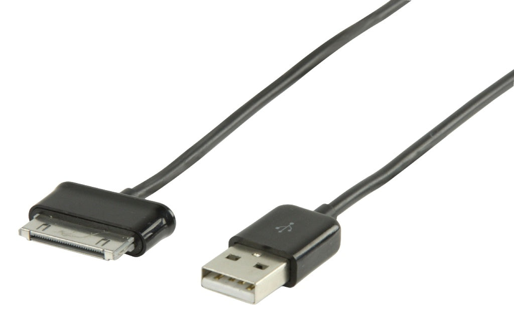 USB 2.0 kabel - A han til Samsung Galaxy Tab, Sort (1m)