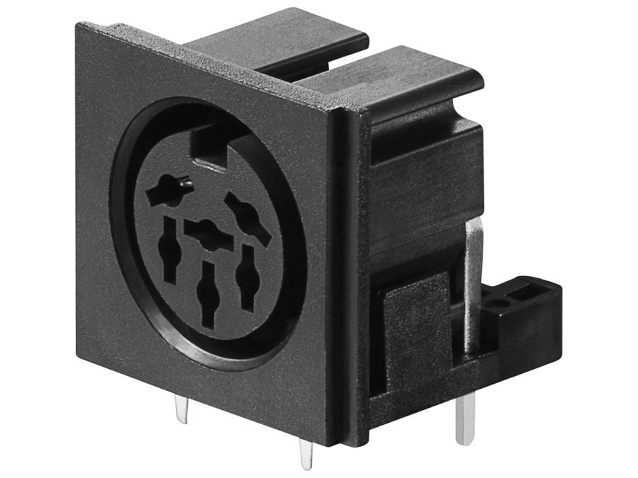 DIN fatning - 6pol hun 240°, Til print