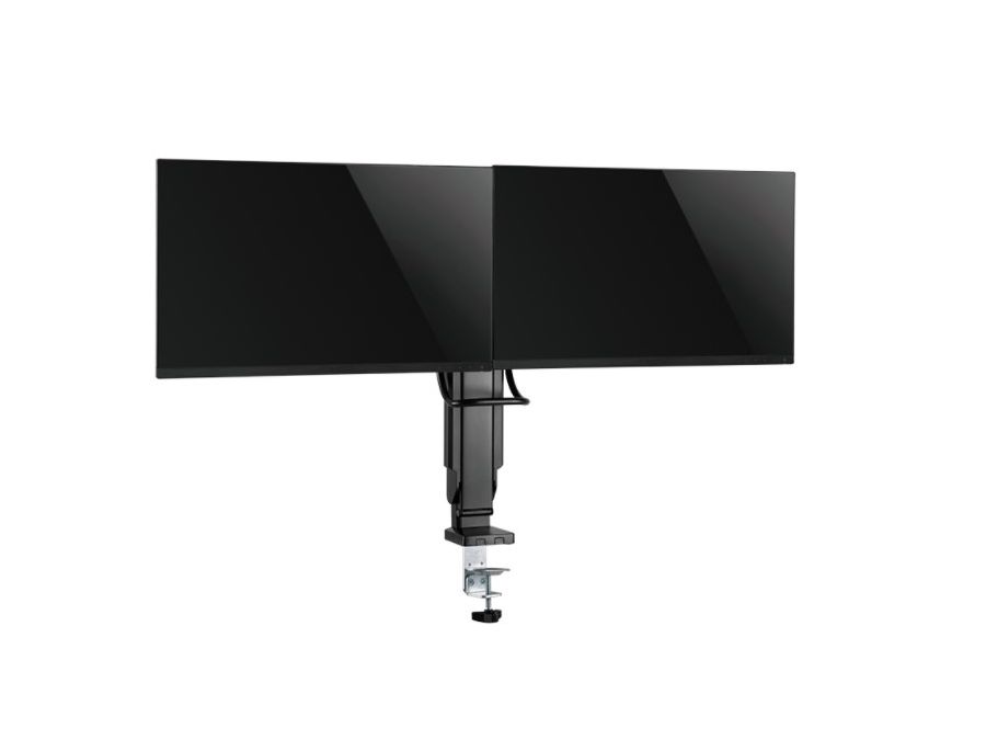 Dual monitor bordbeslag  17-27" Sort