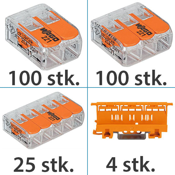 Sortimentskasse med Wago fjedersamlemuffer