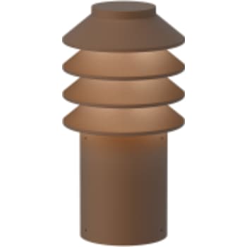 Bysted Garden Bollard Corten Colour Short Anchor Wo/Adaptor LED 3000K 14W