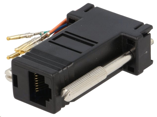 D-SUB adapter - 9pol D-SUB hun til RJ45 hun