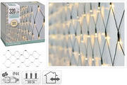Lyskæde net 320 LED 3Mx1,5M+3M IP44 6W 230V grøn