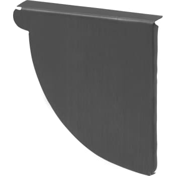 VMZINC Endebund ANTHRA-ZINC, kvartrund, højre - 333 mm