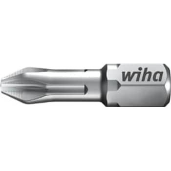 Wiha bits 25 mm, 1/4", Pozidriv PZ2, 3 stk. i boks