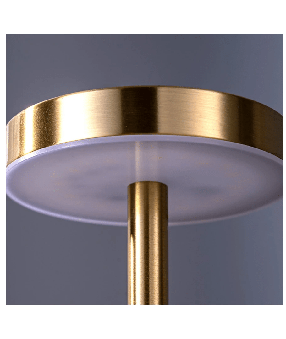 Opladelig LED bordlampe, Guld, touch dæmpbar