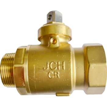 JCH 1.1/4" kuglehane med muffe og nippel, fuldt gennemløb, 16 mm top