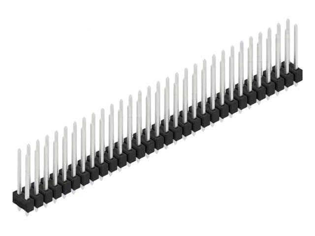 Dual Pin header 2,54mm - Han/han, (2x30) 60 pins (H21,5mm)