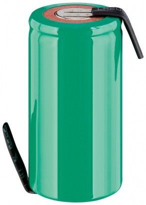NiMH Sub-C batteri - 1,2V 2500mAh, Loddeflige, PVC