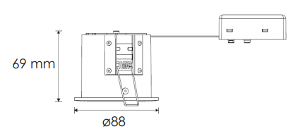 Indbygningsspot 230 v GU10 Max 7W Led Sort