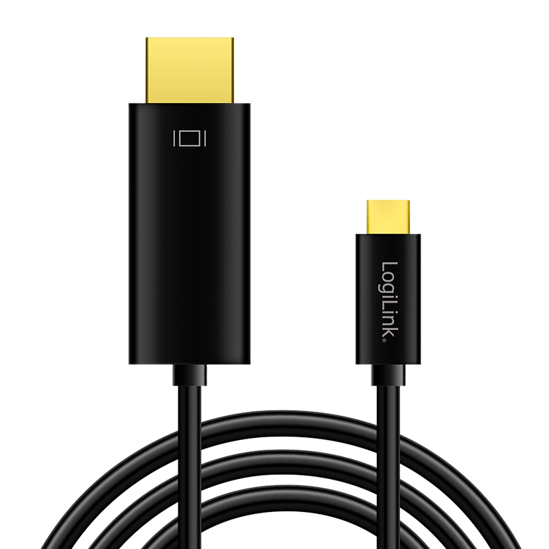 USB-C til HDMI adapterkabel (4k), sort (1,8m)