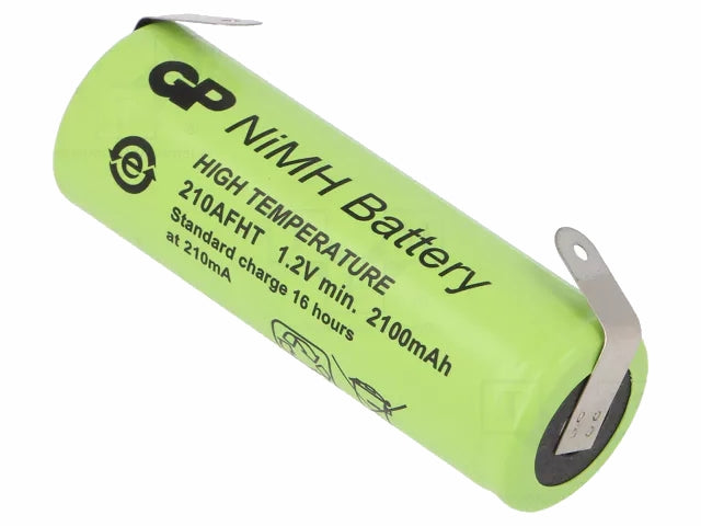 NiMH LR23 (A) batt. 1,2V 2100mAh m. loddeflige (Ø17x50mm)