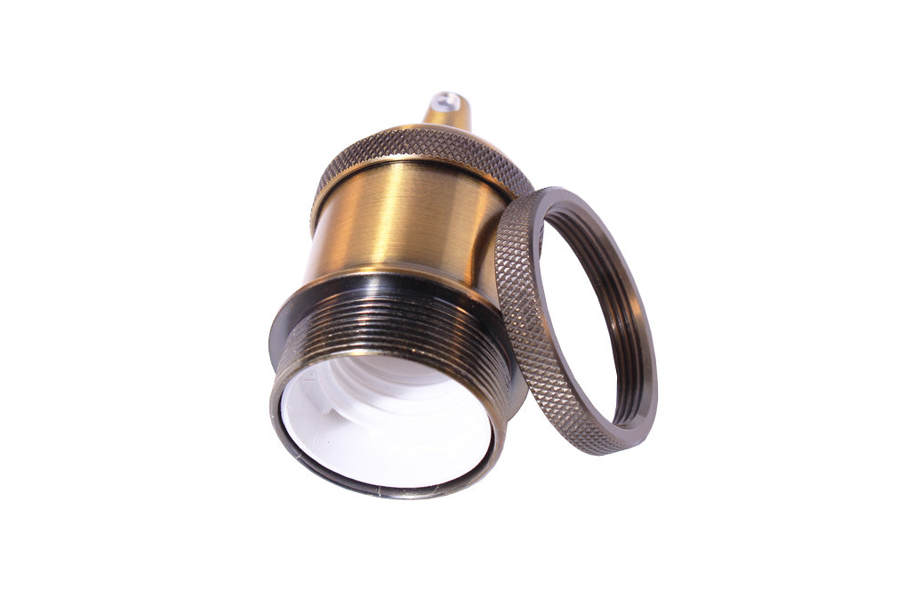 Retro E27 pærefatning - Guld