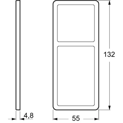LK Fuga ramme SLIM 55 2½m - koksgrå