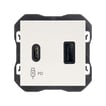 Simon 270 Dobbelt USB med quickcharge 3,1A Type A+C mat hvid