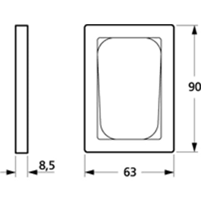 LK Fuga ramme Baseline 63 1½m - hvid