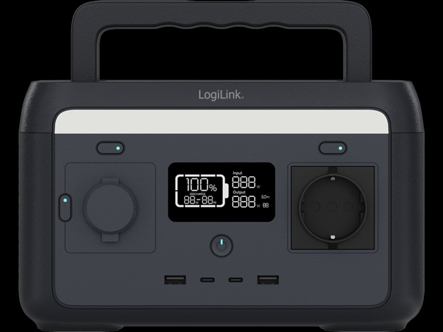 Bærbar power station - 300W, 4xUSB, 1xCEE7/4 1xCigar