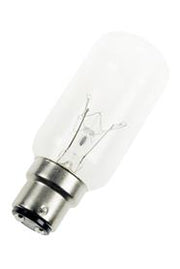 Lanternepære - 230V 55W klar, B22d sokkel (Ø38x100mm)