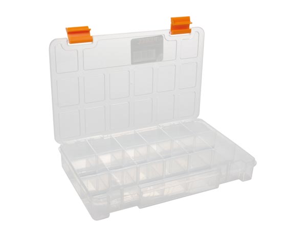 Småtingskuffert - Transparent, 15 faste rum
