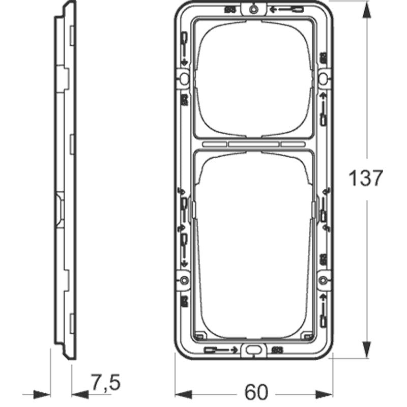 LK Fuga teknisk monteringsramme 2½m
