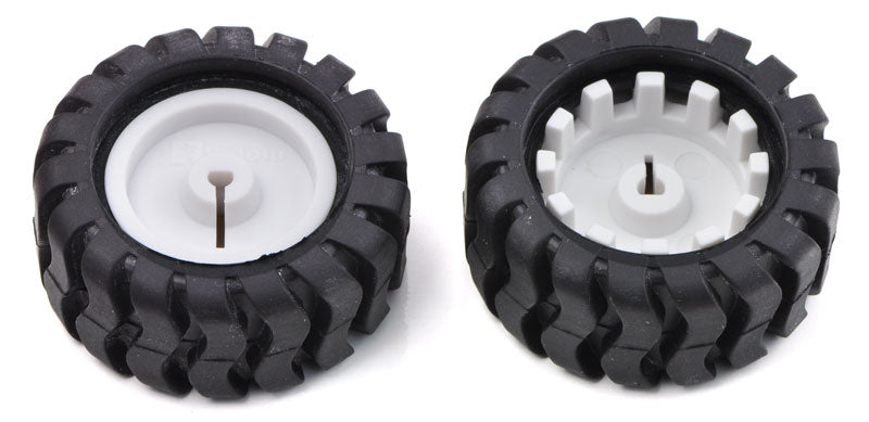 Hjul Akseldiameter 3 mm, sort gummi Ø: 42mm (2 stk.)