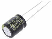 6,8uF 200V Lodret elektrolyt kondensator, Ø10x12,5mm (125°C)