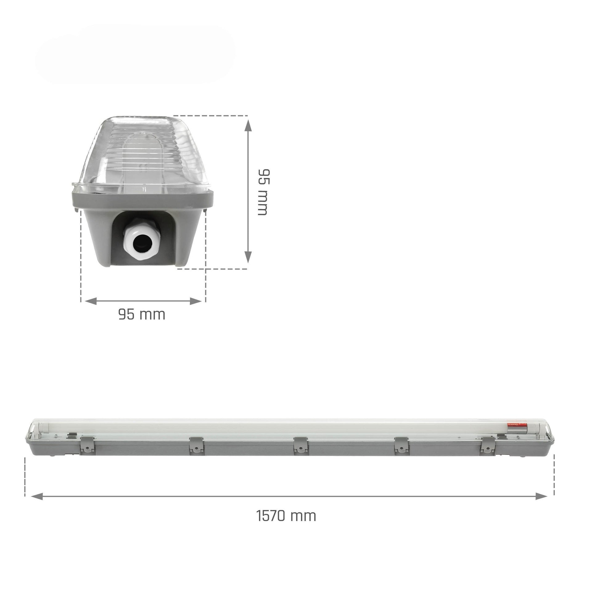 Limea LED armatur for LED rør 1x150cm IP65