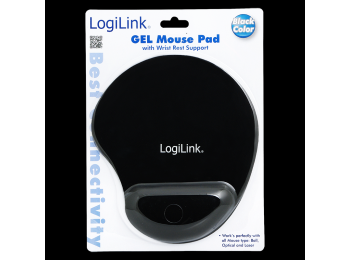 Musemåtte med GEL håndledsstøtte - Sort