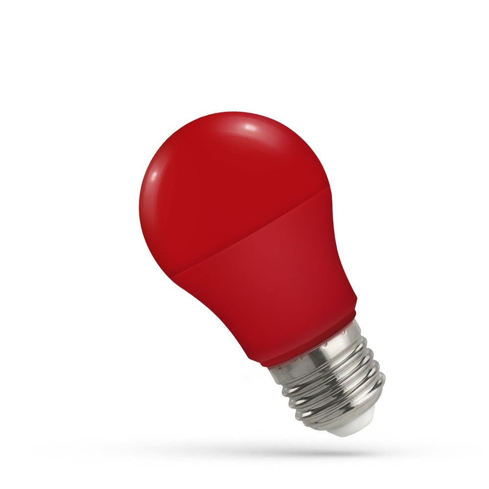 5W Rød Matteret LED Pære E27 Stor Fatning - Input: 230V