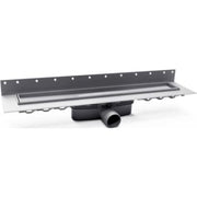 Purus Line lav 600mm afløbsrende Ø50mm vandret, 2-delt vandlås