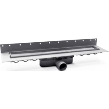 Purus Line lav 600mm afløbsrende Ø50mm vandret, 2-delt vandlås
