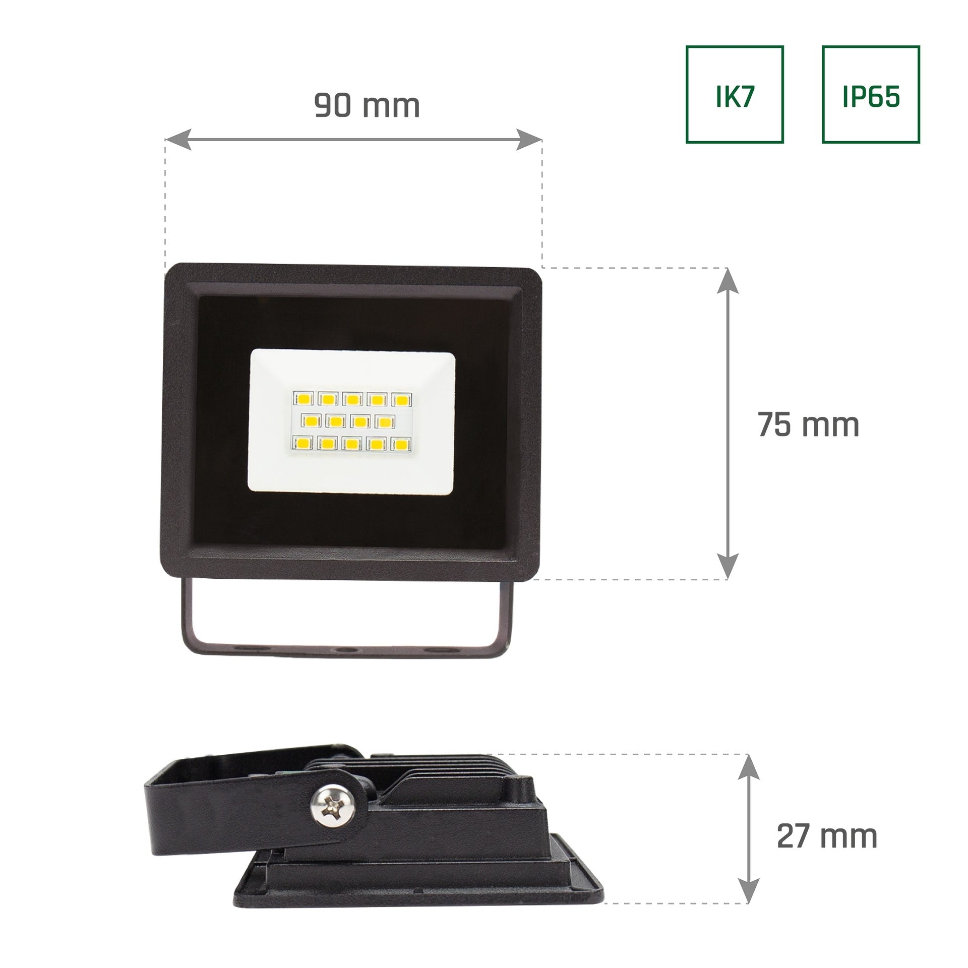 10W LED Projektør 4000K 975 Lumen