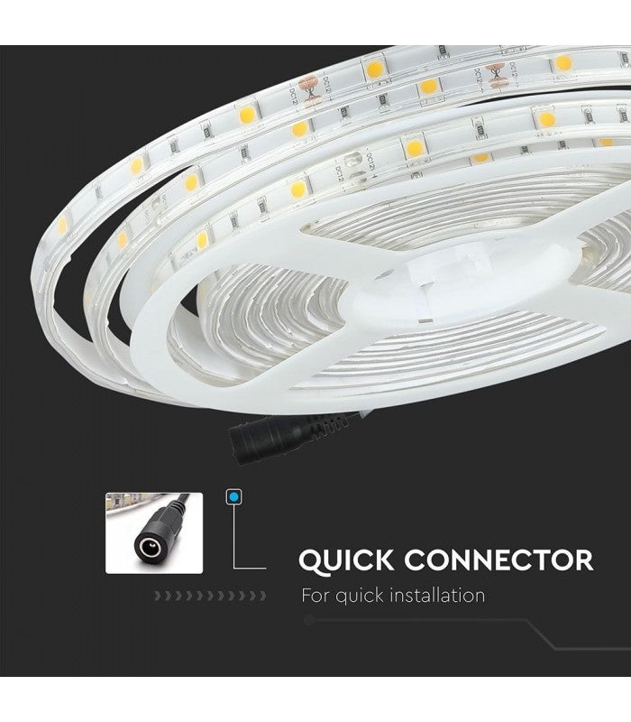 4.8W LED STRIP 3000K varm hvid IP65