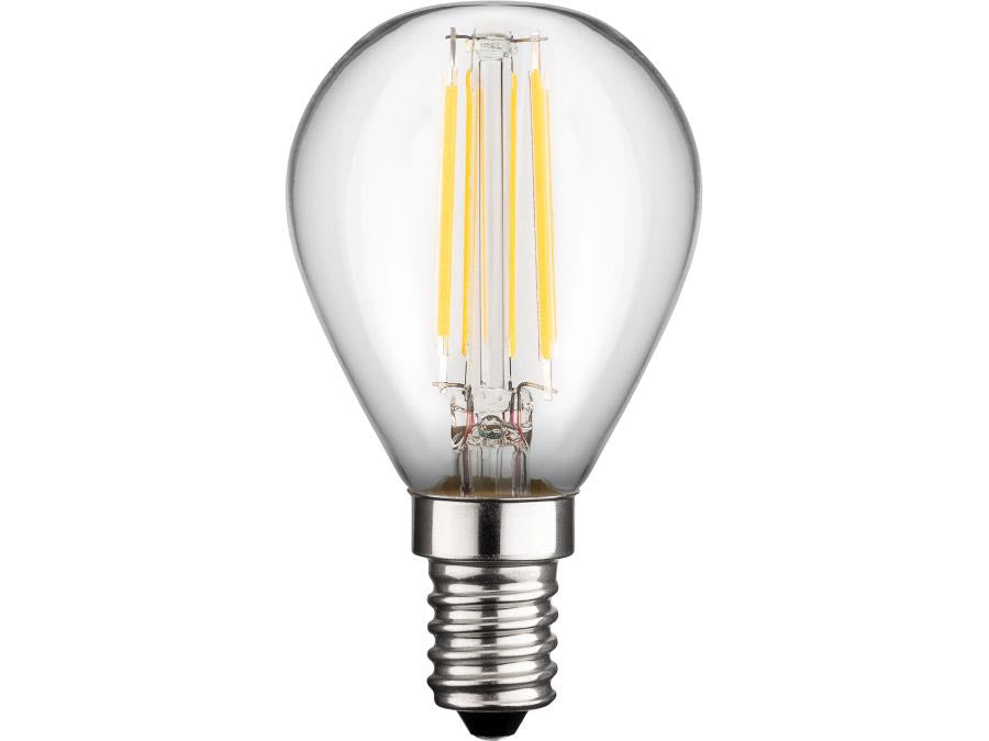 G45 Filament LED kronepære - 240V 3W klar, E14 sok. (2700K)
