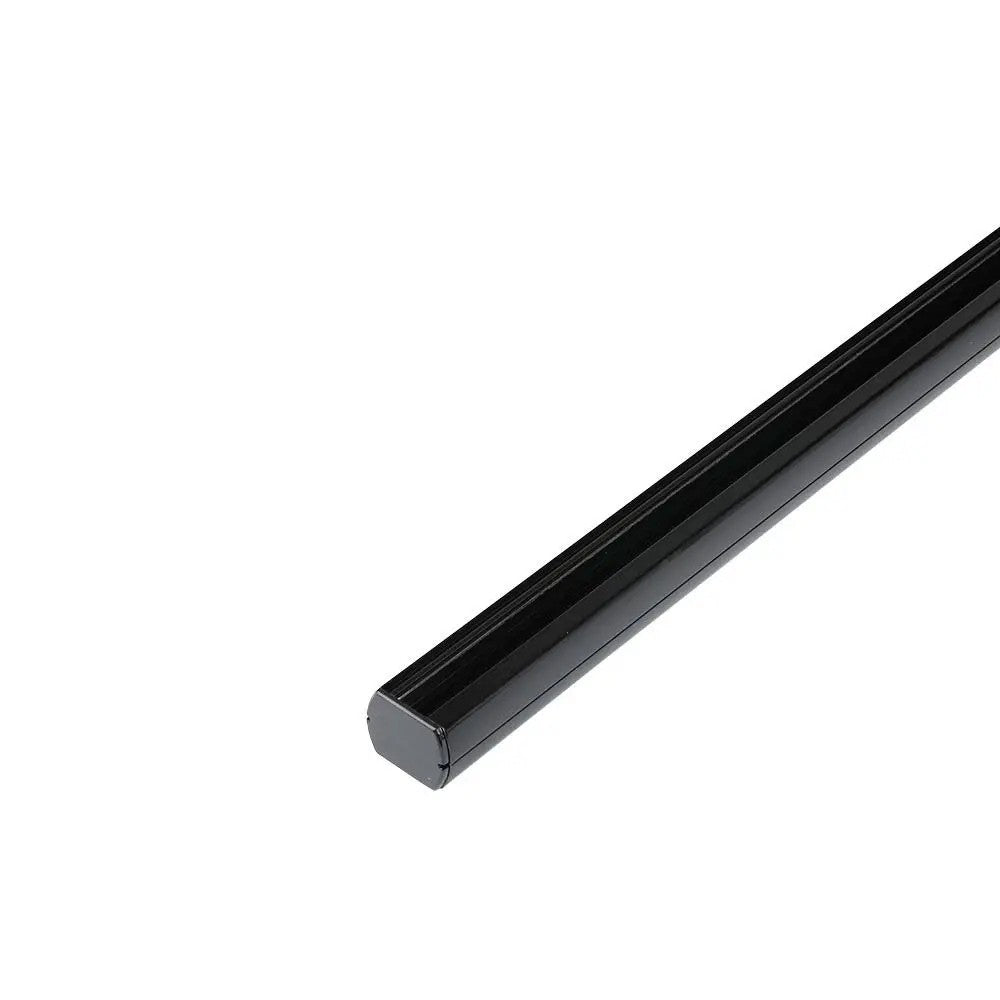V-Tac Sort 1,5m Skinnespot Skinne - 3-faset, Komplet m/ Tilslutning og Endeprop (230V)
