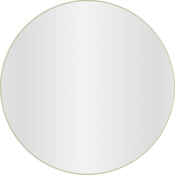 Loevschall Refine spejl med ramme, børstet messing, Ø80 cm