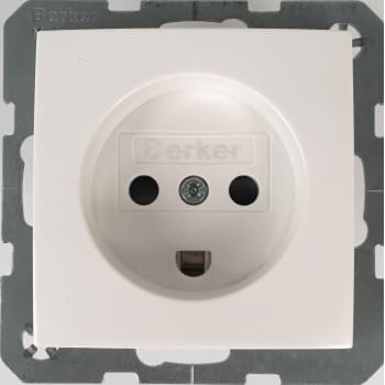 STIKKONTAKT DANSK M JORD S./B HVID MAT