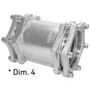 4" Primofit ligeløbende stål/stål