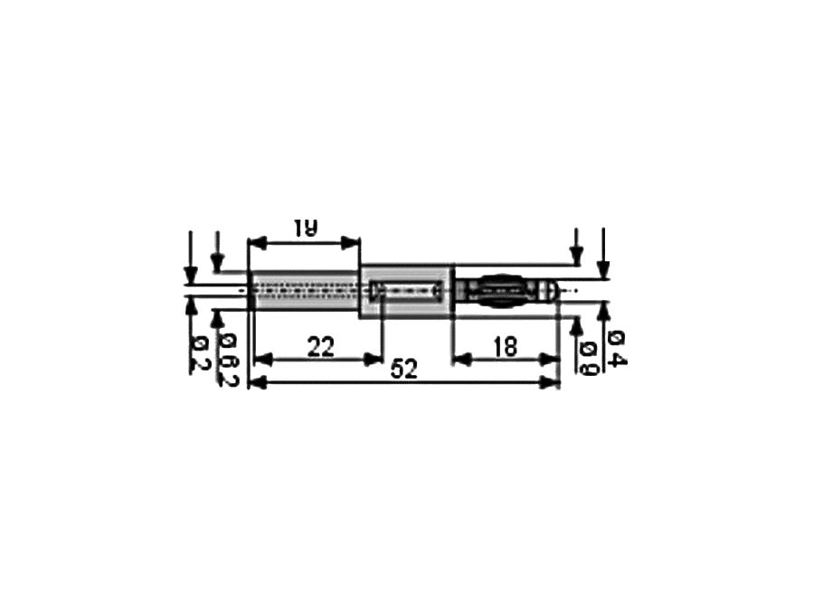 Bananadapter - 4mm han til 2mm hun, Sort