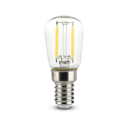 V-Tac 2W LED køleskabspære - Kultråd, ST26, E14 - Erstatning for 20W - 230V - 200lm - RA80