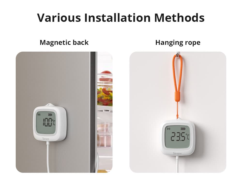 ZigBee SNZB-02LD - Smart termometer med probe (IP65)