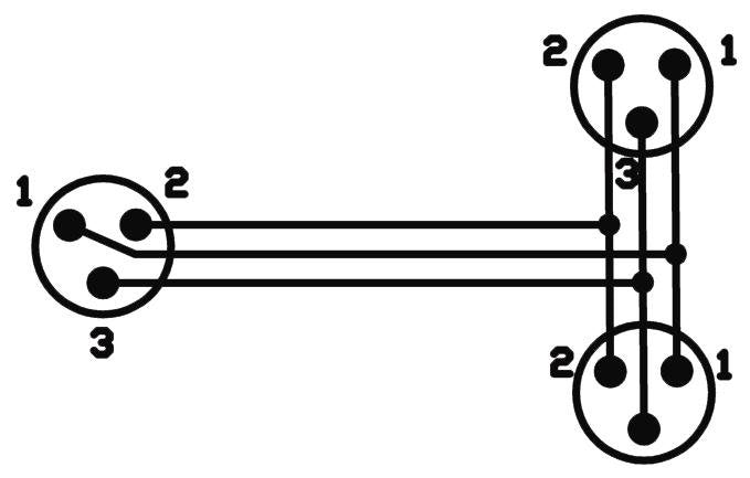 XLR kabel - 3P XLR hun > 2 x 3P XLR han, Sort (1,5m)