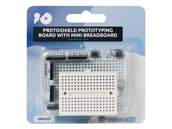 Arduino® Shield - Prototype print, m. breadboard