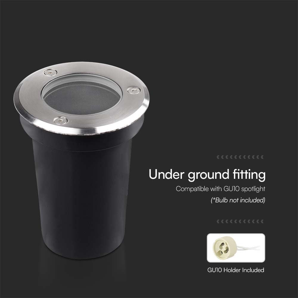 Mini nedgravningsspot GU10 lampe, rund, V-Tac Pro serie, 3 års producentgaranti, IP67