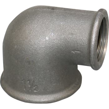 1.1/4" x 1" Sort vinkel 90° muffe/muffe