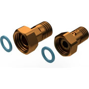 1"x3/4" Inst.sæt t/vandmåler m/kontraventil - rødgods