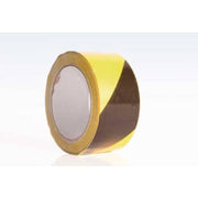Roliba advarselstape, gul/sort, 33 my, 50 mm x 66 m