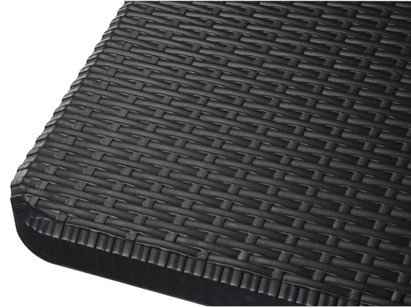 Klapstol - Sort stål, Sort plast (rattan)