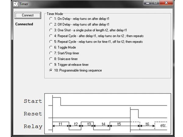 Universal timer-relæmodul m. USB - 8A/250V (færdigsamlet)